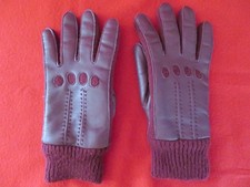 Paire de gant en cuir et laine