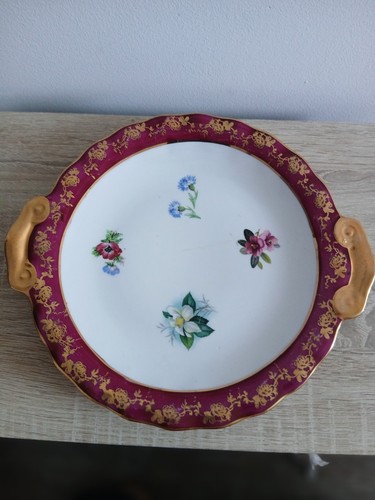 Assiette poignées dorées - à,