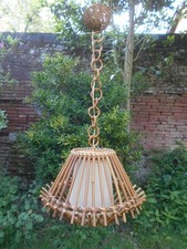 Lustre Suspension Rotin Bambou