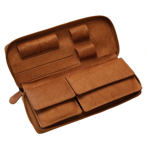 Blague tabac cuir veau - tabac,