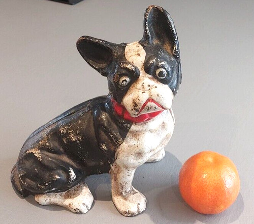 Antique french bulldog - french, stop