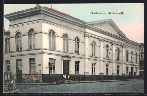 Cpa charleroi hotel ville - hotel-de-ville,