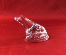 SAINT LOUIS Crystal Frog Sculpture Signed Animal Subject Figure Showcase