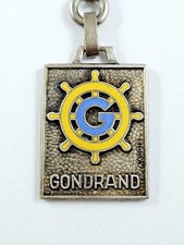 KEYCHAIN - TRANSPORT GONDRAND - ENAMELLED METAL trucks VINTAGE - Augis 1960s -