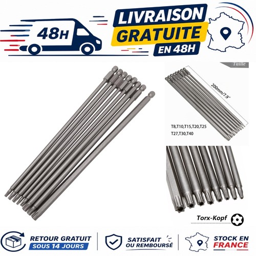 Lot tournevis torx 200mm - de,