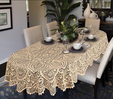 Grande nappe de table ovale ou