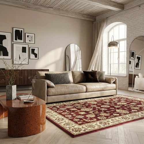 Tapis rouge style persan babil - rouge,