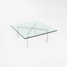 2005 Mies van der Rohe for Knoll Barcelona Coffee Table Stainless Steel & Glass