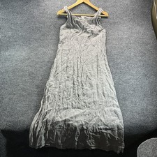 Chalet Dress Womens Medium Gray 100% Linen Maxi Tank Made in USA Lagence Boho