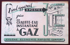 BUVARD - CHAUFFE-EAU À GAZ ÉVIER DOUCHE LAVABO - ILLUSTRATEUR -