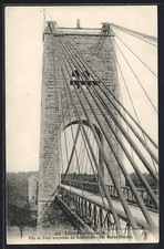 Old postcard Lorient, Pile du Pont suspendus du Bonhomme, side Bonne Femme 