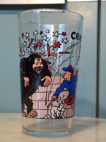 Verre moutarde tintin - verre, moutarde-tintin