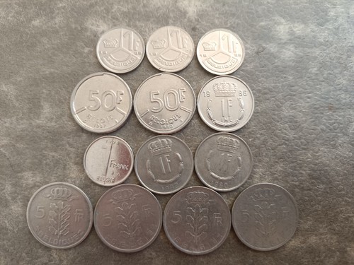 Lot pièces belgique - 13,