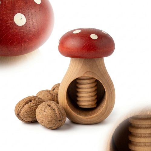 Casse noix bois champignon - casse-noix,