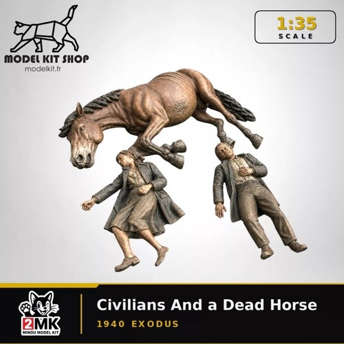 Civils et cheval morts - 1:35,