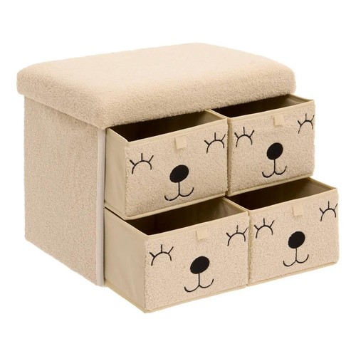 Pouf enfant avec - 4, tiroirs