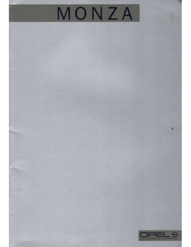 Brochure opel monza - ▄▀▄,