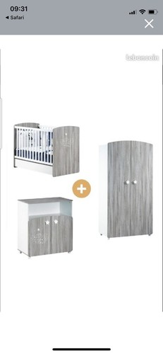 Chambre hugo lit 60x120 - lit,