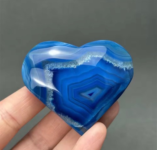 Agate bleue naturelle en - 1x,