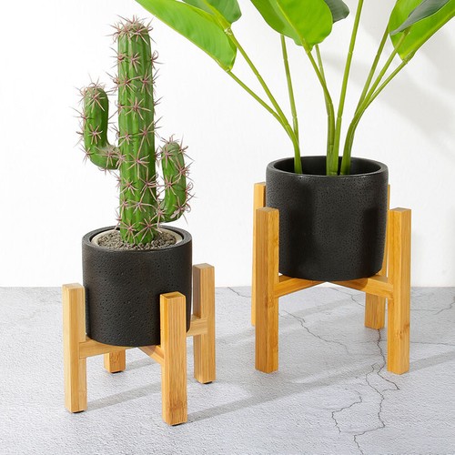 Bois plantes support fleur pot - bois,