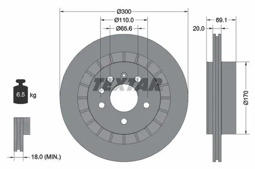 Disque frein ventilé de - de,