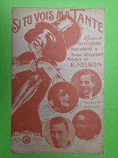 15/ PARTITION PAROLE & CHANSON - Si tu vois ma Tante - 1925