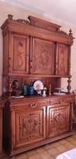 Buffet ancien deux corps noyer