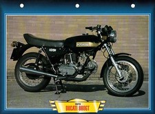 CARTE FICHE TECHNIQUE MOTO  /  DUCATI  860 GT .  1974  .  NEUVE
