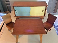 Salle a manger d'enfant buffet table chaises en Hêtre année 60  