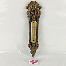 ➜ANTIQUE BAROQUE THERMOMETER ROCOCO INDOOR/OUTDOOR WALL OF France 34cm 20th century