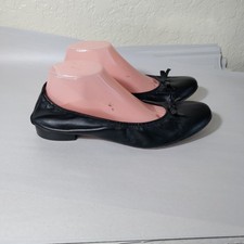nero giardini Black Leather Flats Woman's Size 41 US 11