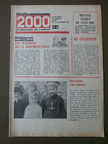 Supplément tintin 2000 - tintin,