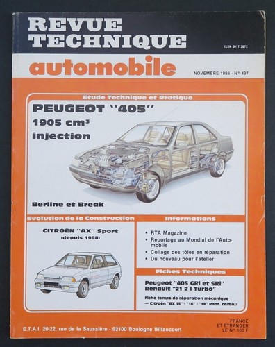 Revue technique automobile rta - technique,