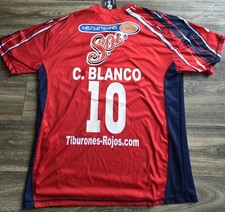 Joma Tiburones Rojos De Veracruz 2009 Home Cuauhthemoc Blanco Jersey Size Large 