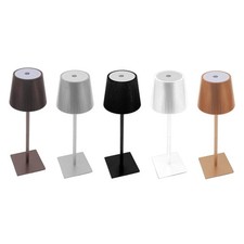 LED Cordless Table Lamp 3600mAh Rechargeable Battery Desk Lamp 3 Color Stepless