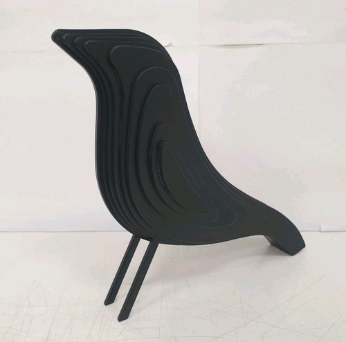 Oiseau bois sculpture - bois, pied