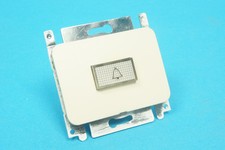 Niko 12641 push button N.O. with translucent lens and bell symbol PR20 cream 6A