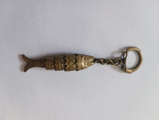 Vintage 60' Antique FISH Fishing Lure Metal Keychain