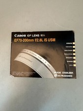Original Lens Manual for Canon EF 70-200mm f/2.8L IS USM Lens