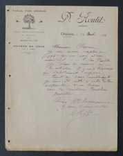 Invoice 1914 HAY STRAW FERTILIZER ROUTIT CHALAIS Walnut CHARENTE illustrated 97
