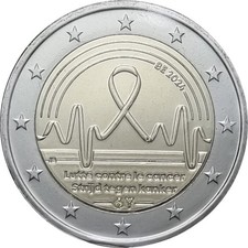 1x 2euro commémorative Belgique 2024 - Lutte contre le cancer (neuve)