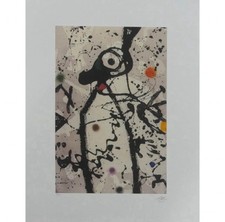 Authentic Joan Miro “Souris Noir a la Mantille” Signed & Numbered Lithograph COA