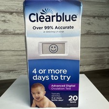 New Clearblue Advanced Digital Ovulation Predictor Kit - 20 Count Exp 12/25