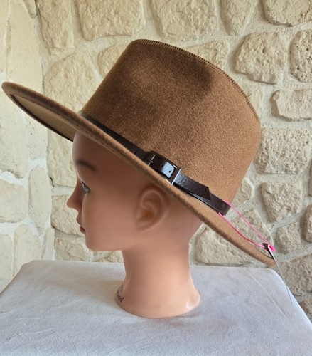 Chapeau type cowboy marron