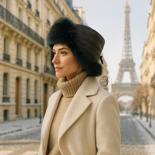 Toque fourrure renard - toque,