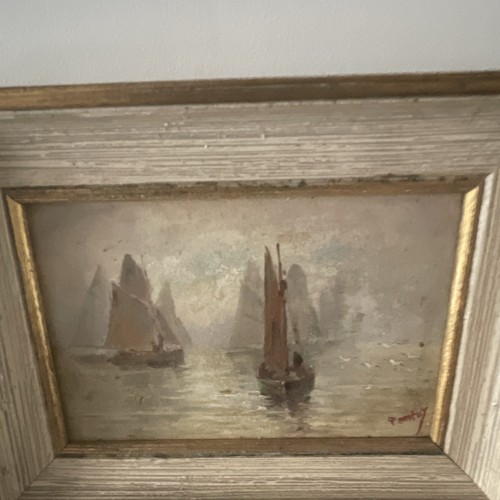 Paysage marin signé - , pontoy