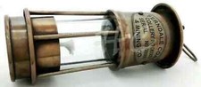 Ancienne lanterne en laiton lampe de mineur nautique maritime - lampe de mine...