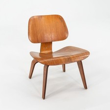 C. 1948 Herman Miller and Evans Charles & Ray Eames LCW Lounge Chair Calico Ash