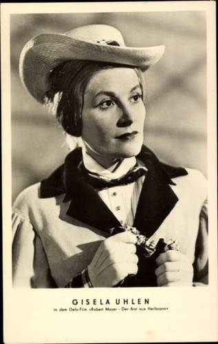 Postcard actress gisela uhlen - gisela,