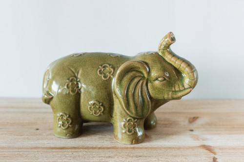 Grand éléphant céramique - grand,